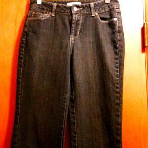 WHITE BLACK 5 Pocket Dark Wash Boot Cut Jeans